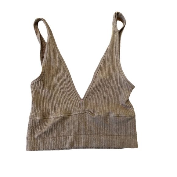 Urban Outfitters - Out From Under Brown Ribbed Crop Top | Size XS/S - Picture 1 of 8